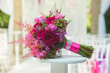 wedding bouquet with blackberry