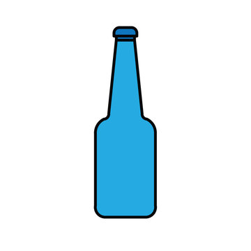 blue glass bottle vector