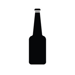 silhouette of glass bottle vector