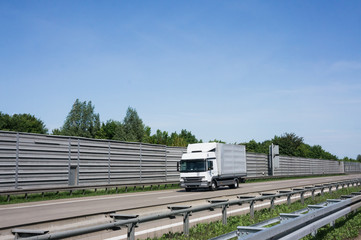 Truck on German Autobahn, Highway