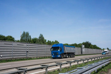 Truck on German Autobahn, Highway