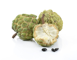 Custard apple isolated on white background