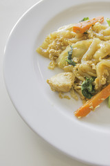  Stir fried flat rice noodles with oyster sauce
