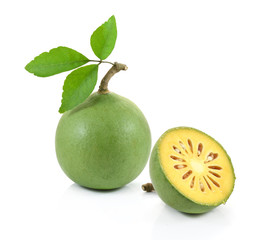 macadamia nuts on white background