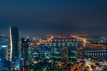 Fototapeta na wymiar Seoul Skyline at Night