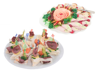 dishes and food on the served table