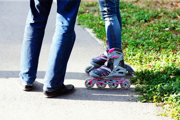 people on roller skates