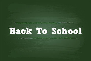 Obraz premium Back To School Sign On Green Board