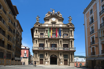 the City Hall in Pamplona, Navarra, Spain