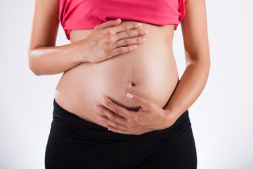 Belly of a pregnant woman