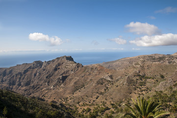 Fototapeta na wymiar mountains of the island Gomera
