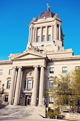 Fototapeta na wymiar Manitoba Legislative Building in Winnipeg