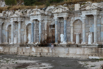 Fototapeta premium Antonine Nymphaeum in Sagalassos Ancient City in Burdur.