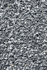Background of gray granite gravel