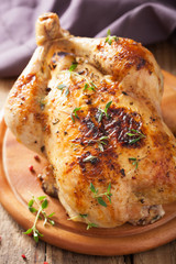 whole roasted chicken with pepper and thyme