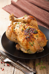 whole roasted chicken with pepper and thyme