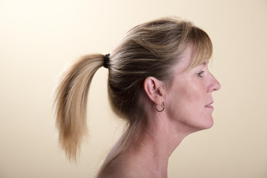 Woman with ponytail hairstyle