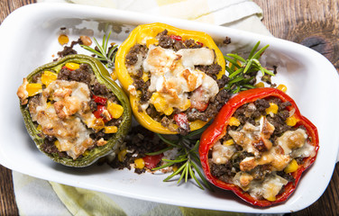 Peppers stuffed with minced meat