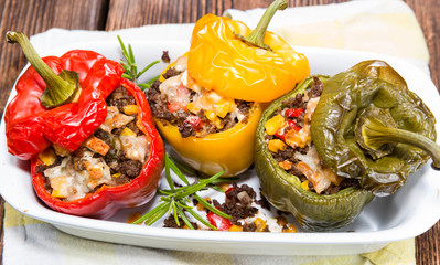 Peppers stuffed with minced meat