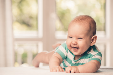 Beautiful smiling cute baby