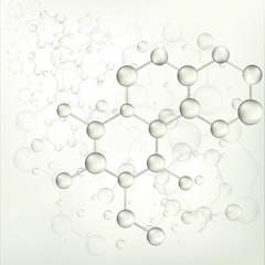 Transparent molecule bond background (vector)