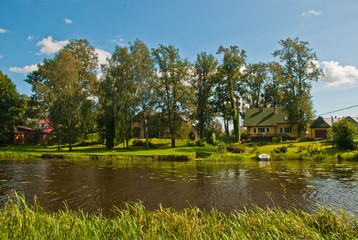 Fototapeta premium Case sul fiume