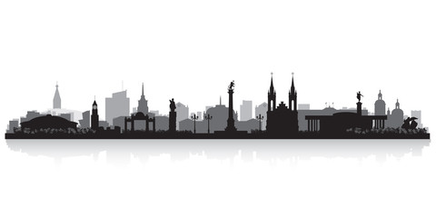 Krasnoyarsk Russia city skyline vector silhouette