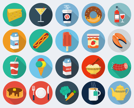 Vector food icons, set 2