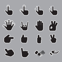 hand icon set.vector