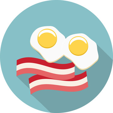 Vector Eggs And Bacon Icon