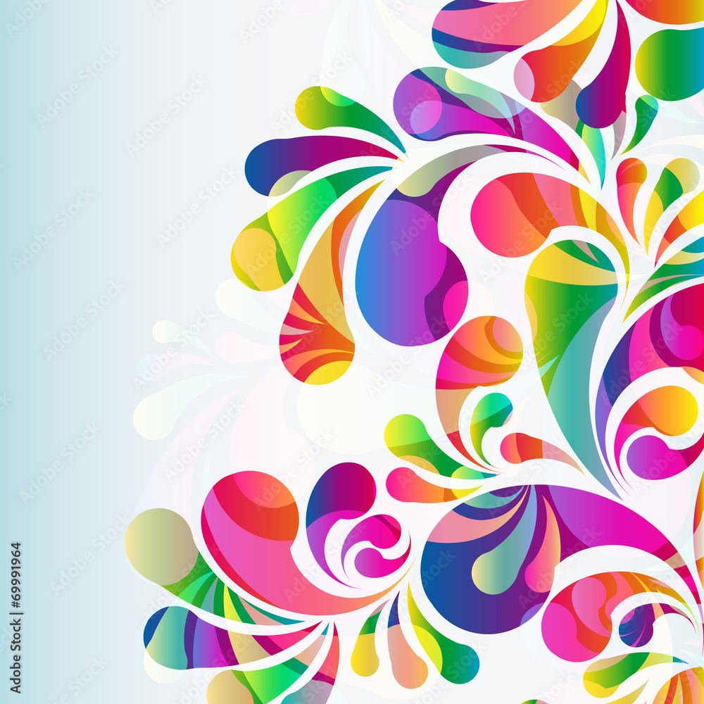Poster abstract colorful arc-drop background.