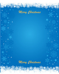 Naklejka na ściany i meble Snowflakes postcard with blue background