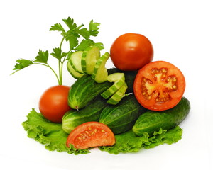 помидоры с огурцами