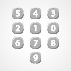Numbers set web icon