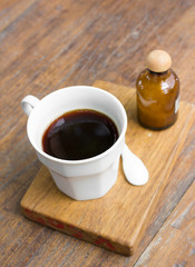 Americano black coffee.