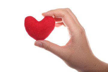 Fototapeta premium Purple heart in the hand