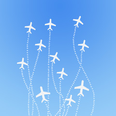 Plane on Cloud shaped ,dream concept