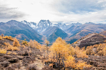 Fototapeta na wymiar mountain autumn landscape