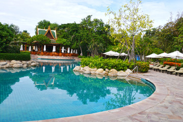 Swimming pool at luxury resort
