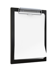 blank black clipboard isolated on white background