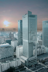 Panorama of Warsaw from The Palace of Culture and Science.