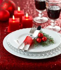Christmas table setting