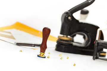 Notary public Embosser, Stamp, Stapler & Puncher