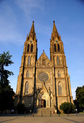 Fototapeta na wymiar Church of St. Ludmila in Prague, Czech Republic