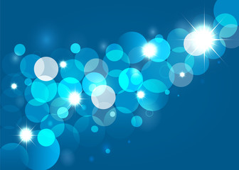 Blue bokeh background. Vector EPS10.