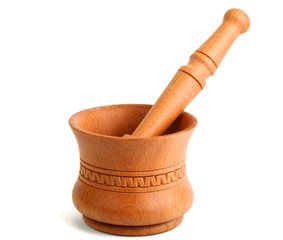 Wooden mortar