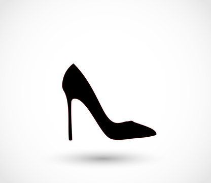 Black high heels icon vector