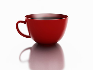 cup of coffee on white background