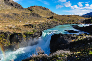 Waterfalls in Parque Nacional Torres del Paine, Chile