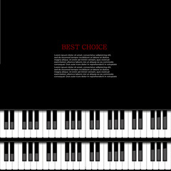 Fototapeta premium Vector modern piano background.